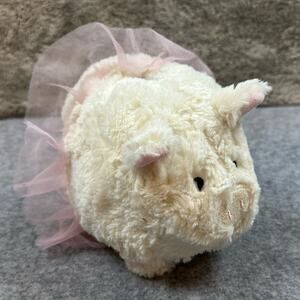 Piggy Bank Soft Coin Money Plush Pig Pink Tutu Animal Adventures Claire's